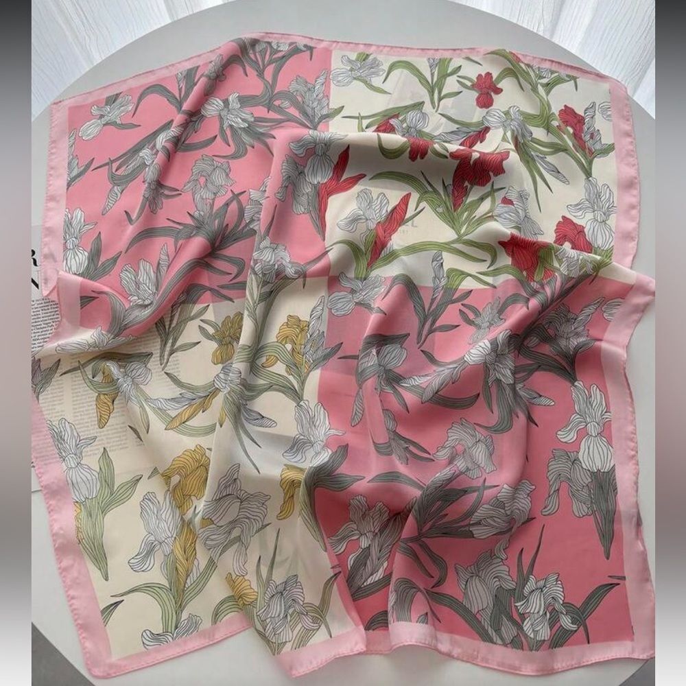Floral Pink andβCream Scarf S89